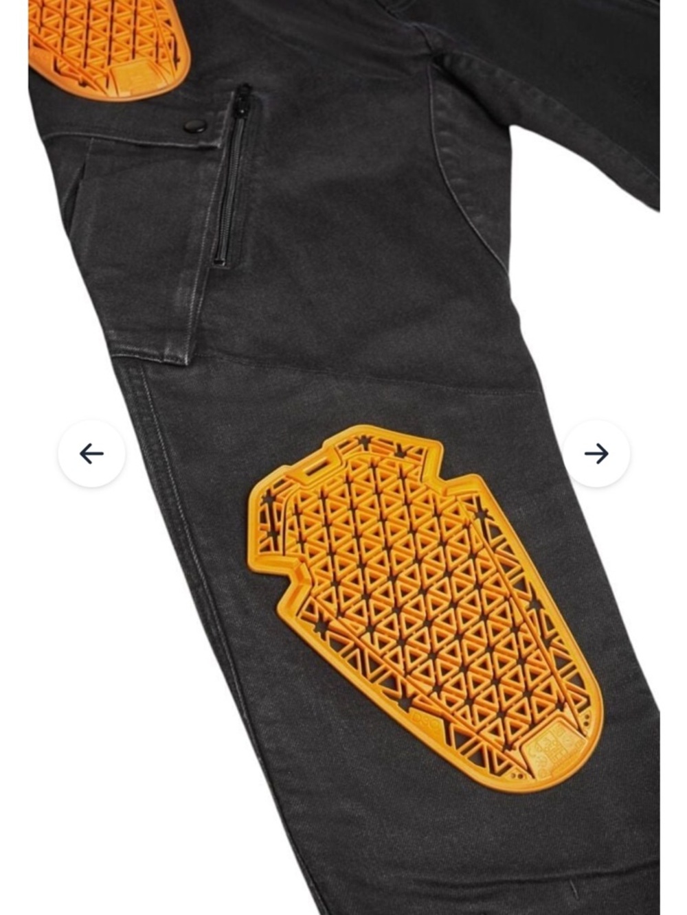 NWT Pando Moto Men's Black Tactical Cargo Pants with Zip Pockets 36/34 orig $350 - Picture 2 of 8